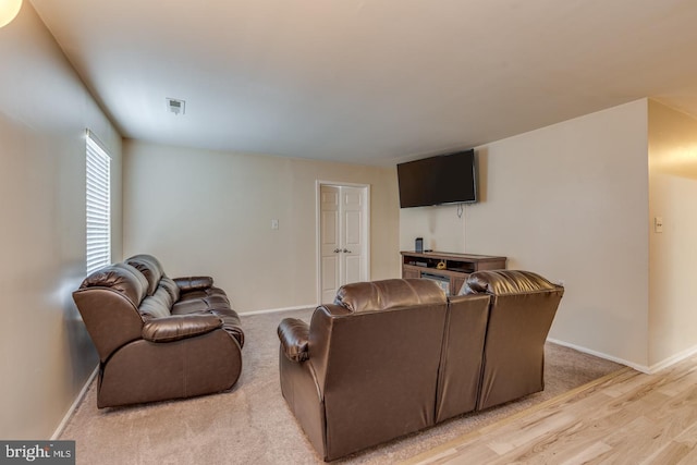 9 Village Ct, Mount Laurel, NJ 08054 - living area featuring baseboards and light wood finished floors