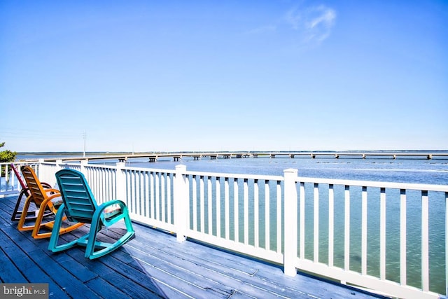 6180 Marsh Island Dr, Chincoteague Island, VA 23336 - deck with a water view