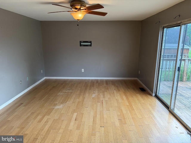 2575 Romig Rd, Gilbertsville, PA 19525 - unfurnished room featuring ceiling fan and light wood-style floors