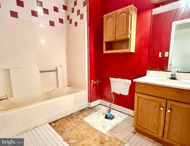 2575 Romig Rd, Gilbertsville, PA 19525 - full bath with vanity, bathing tub / shower combination, and tile patterned flooring