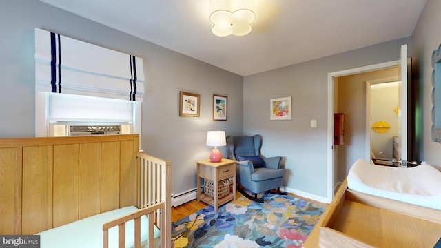1047 Brookfield Cir, Quakertown, PA 18951 - bedroom featuring wood finished floors and baseboard heating