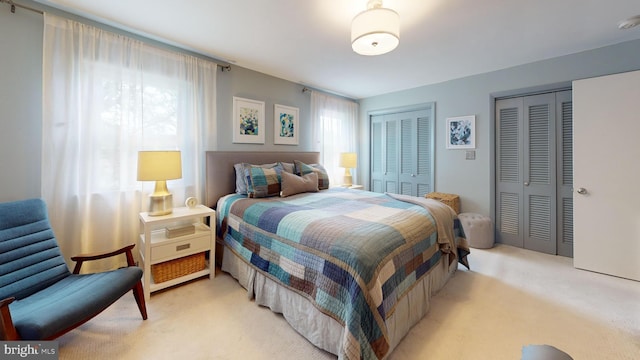 1047 Brookfield Cir, Quakertown, PA 18951 - bedroom featuring multiple windows, multiple closets, and light colored carpet