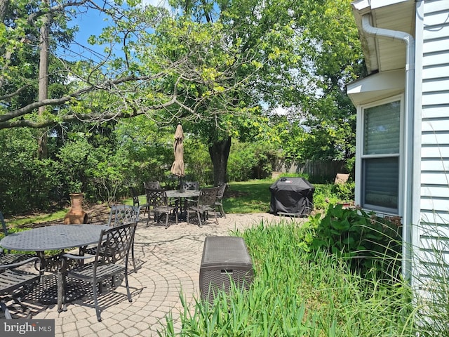 1047 Brookfield Cir, Quakertown, PA 18951 - view of patio with outdoor dining area, grilling area, and view of scattered trees