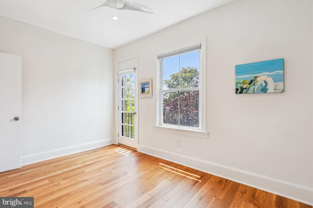 3042 R St NW Unit 2, Washington, DC 20007 - spare room featuring wood-type flooring and ceiling fan