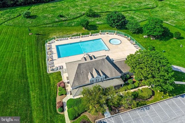 564 Astor Sq, West Chester, PA 19380 - bird's eye view of a pool area
