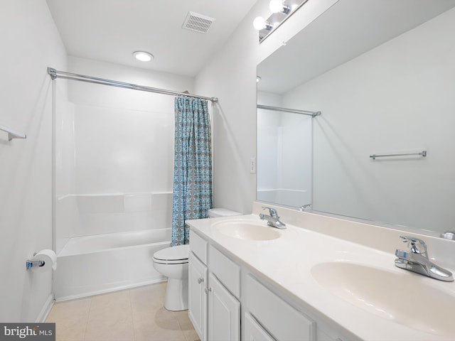 111 Sandridge Ct Unit 6-Jul, Millsboro, DE 19966 - bathroom with shower / bath combo, double vanity, and tile patterned floors