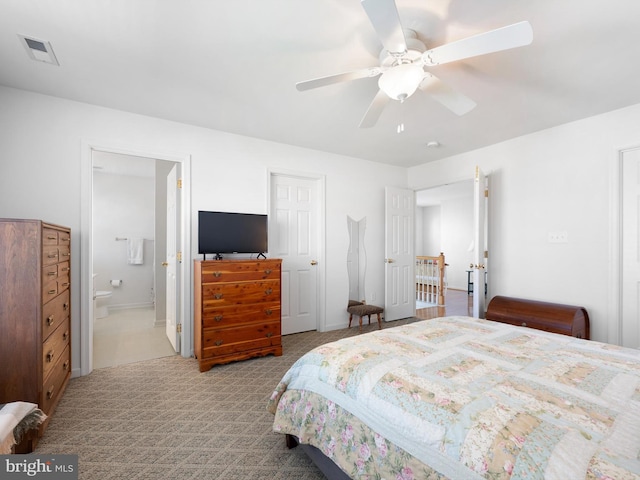 111 Sandridge Ct Unit 6-Jul, Millsboro, DE 19966 - carpeted bedroom featuring ensuite bathroom and ceiling fan