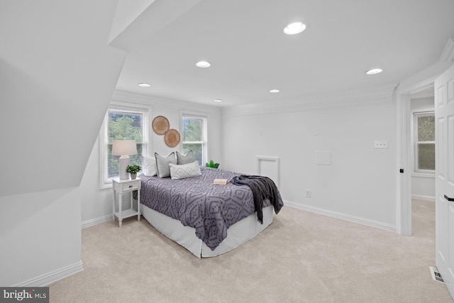 950 E W Hwy, Takoma Park, MD 20912 - carpeted bedroom with recessed lighting and crown molding