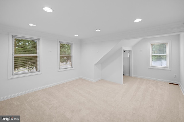 950 E W Hwy, Takoma Park, MD 20912 - unfurnished room with light colored carpet, crown molding, and recessed lighting