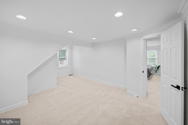 950 E W Hwy, Takoma Park, MD 20912 - below grade area with recessed lighting, light colored carpet, and healthy amount of natural light