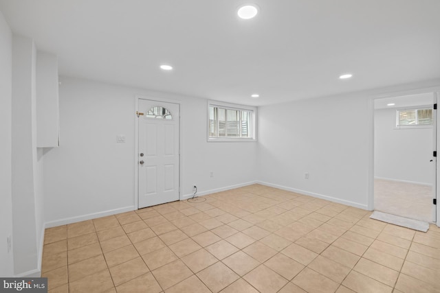 950 E W Hwy, Takoma Park, MD 20912 - basement featuring plenty of natural light, recessed lighting, and light tile patterned floors