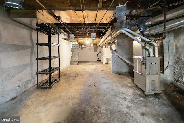 2332 N 25th St, Philadelphia, PA 19132 - unfinished below grade area featuring heating unit