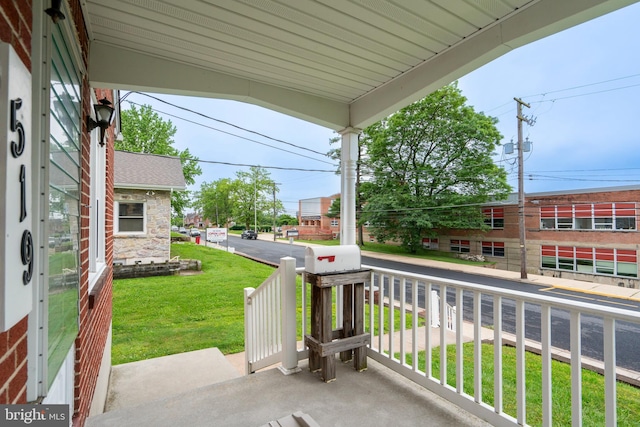 519 Jefferson St, East Greenville, PA 18041 - covered porch featuring a yard