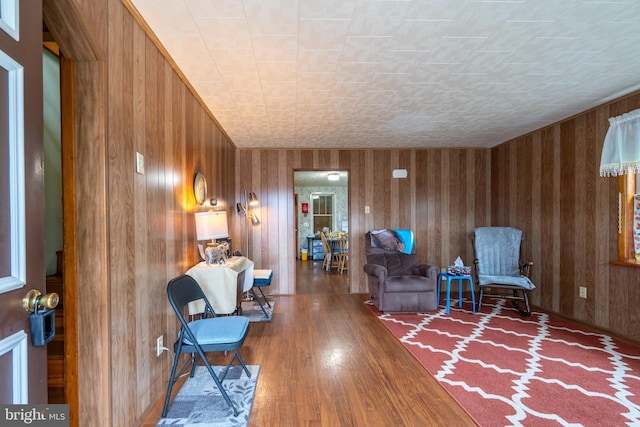 519 Jefferson St, East Greenville, PA 18041 - sitting room with wood finished floors and wooden walls