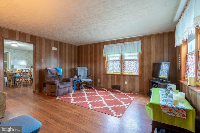 519 Jefferson St, East Greenville, PA 18041 - living area with wood finished floors and wood walls