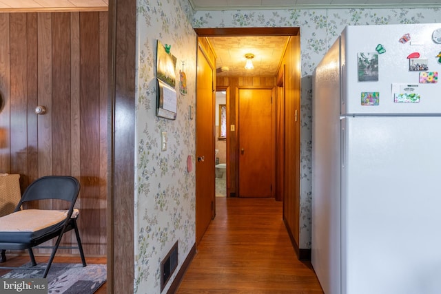 519 Jefferson St, East Greenville, PA 18041 - corridor with wallpapered walls and wood finished floors