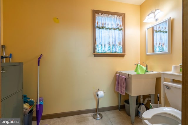 519 Jefferson St, East Greenville, PA 18041 - bathroom with toilet and tile patterned floors