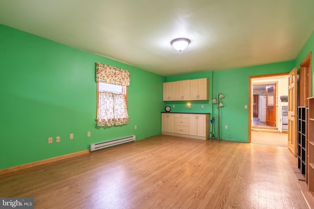 519 Jefferson St, East Greenville, PA 18041 - kitchen featuring baseboard heating and light wood-style flooring