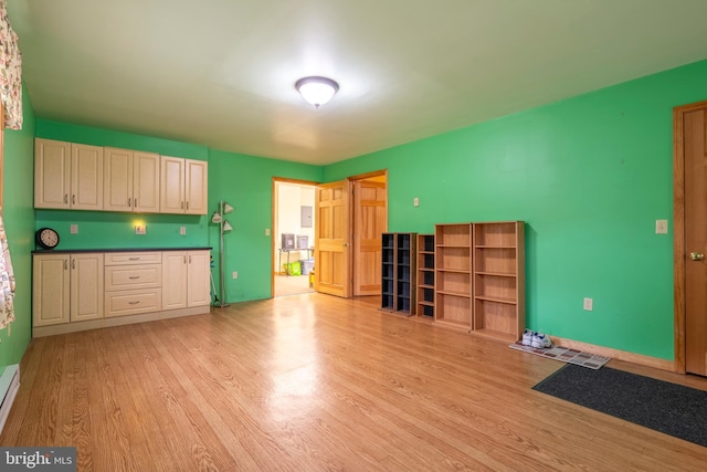 519 Jefferson St, East Greenville, PA 18041 - unfurnished living room with light wood-type flooring and baseboards