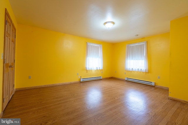 519 Jefferson St, East Greenville, PA 18041 - empty room featuring baseboard heating and wood finished floors