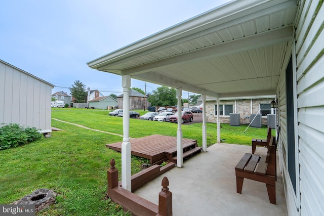 519 Jefferson St, East Greenville, PA 18041 - view of green lawn with a patio area