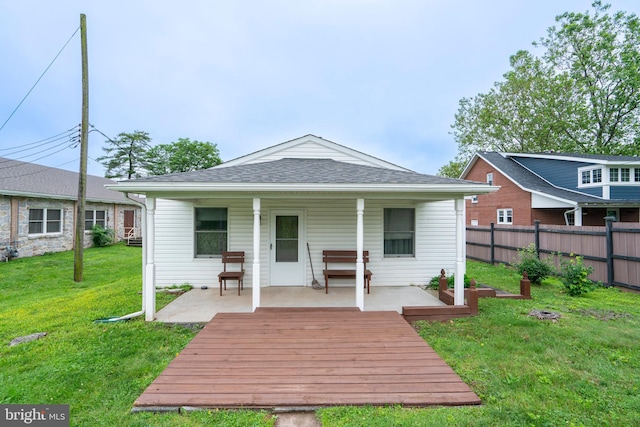 519 Jefferson St, East Greenville, PA 18041 - rear view of property featuring a patio and roof with shingles