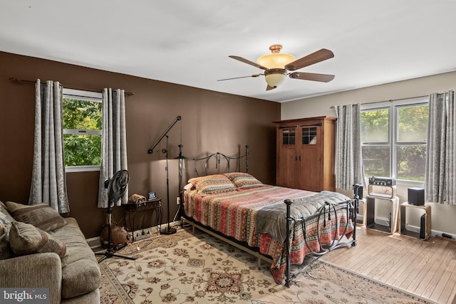 724 Franklinville Rd, Mullica Hill, NJ 08062 - bedroom with hardwood / wood-style flooring and a ceiling fan