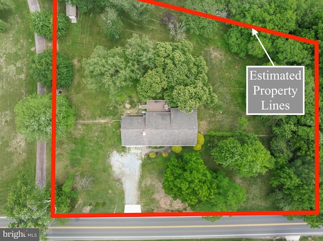 724 Franklinville Rd, Mullica Hill, NJ 08062 - aerial view of property and surrounding area featuring property parcel outlined