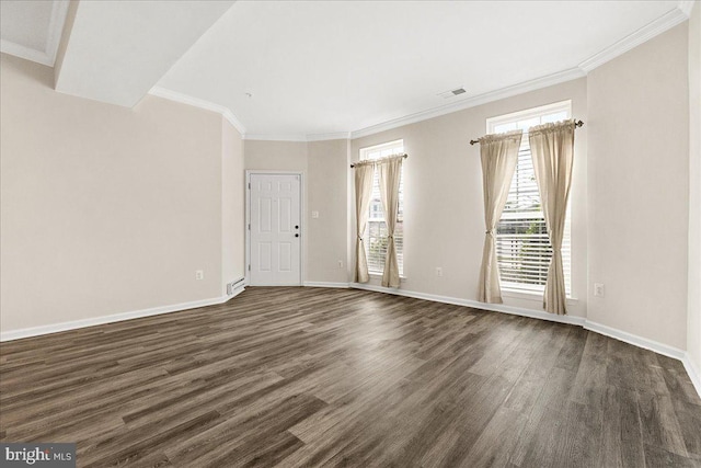 202 Mill Pond Rd, Frederick, MD 21701 - empty room featuring dark wood-type flooring and crown molding