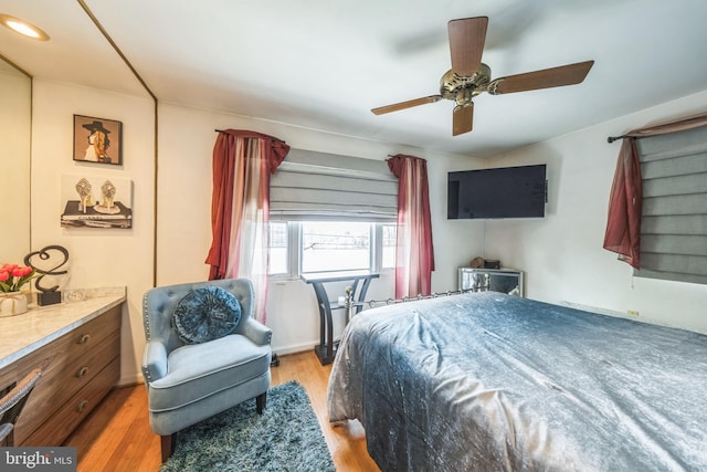 712 Chesapeake St SE, Washington, DC 20032 - bedroom with light wood finished floors and a ceiling fan