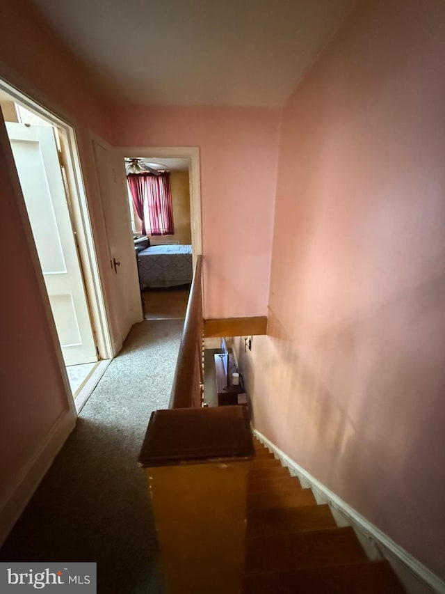 7221 Charles St, Philadelphia, PA 19135 - hallway featuring baseboards and carpet flooring
