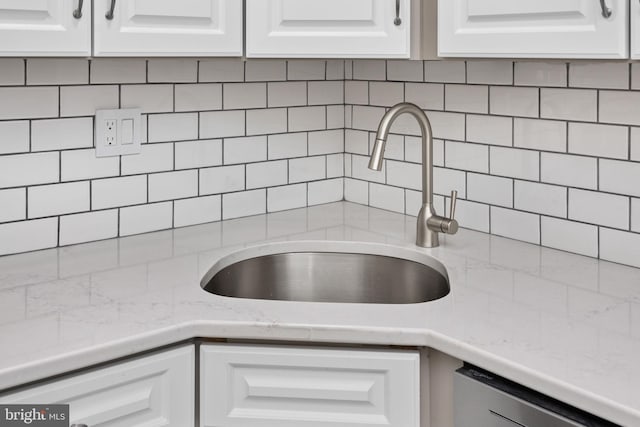 708 Zlotkin Cir, Freehold, NJ 07728 - kitchen view of white cabinetry and backsplash