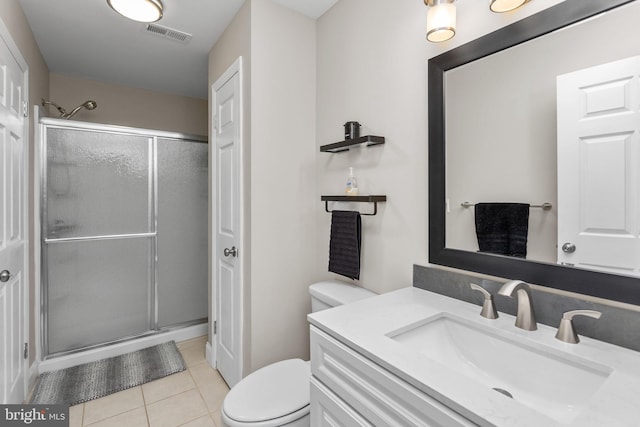 708 Zlotkin Cir, Freehold, NJ 07728 - full bath featuring vanity, a stall shower, and tile patterned floors