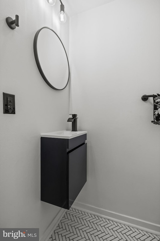 2193 Harbour Dr, Palmyra, NJ 08065 - bathroom with vanity and baseboards