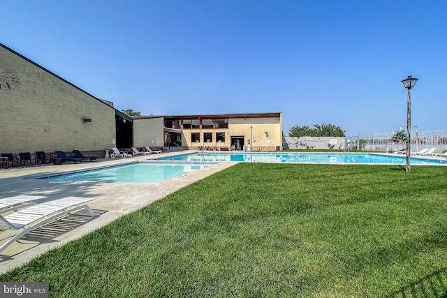 2193 Harbour Dr, Palmyra, NJ 08065 - community pool with a lawn and a patio