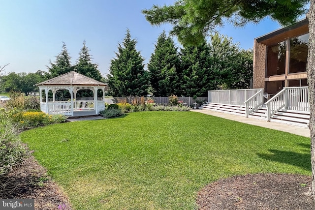 2193 Harbour Dr, Palmyra, NJ 08065 - view of yard with a gazebo