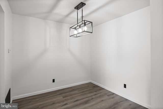 2193 Harbour Dr, Palmyra, NJ 08065 - unfurnished dining area featuring dark wood finished floors and baseboards