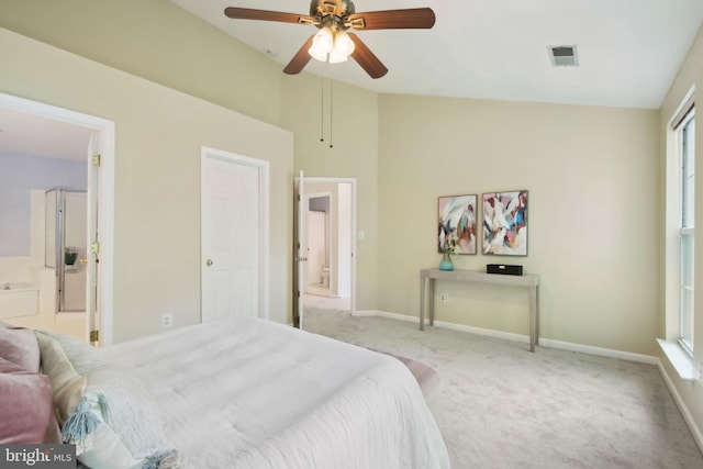 622 Main St Unit 622B, Gaithersburg, MD 20878 - carpeted bedroom with connected bathroom and ceiling fan
