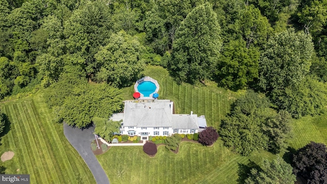 760 Audubon Dr, North Wales, PA 19454 - aerial view of a heavily wooded area