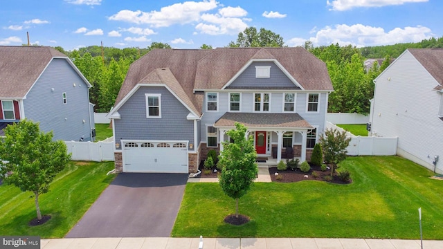 29 Carrington Way, Marlton, NJ 08053 - view of front of property with asphalt driveway, covered porch, and stone siding