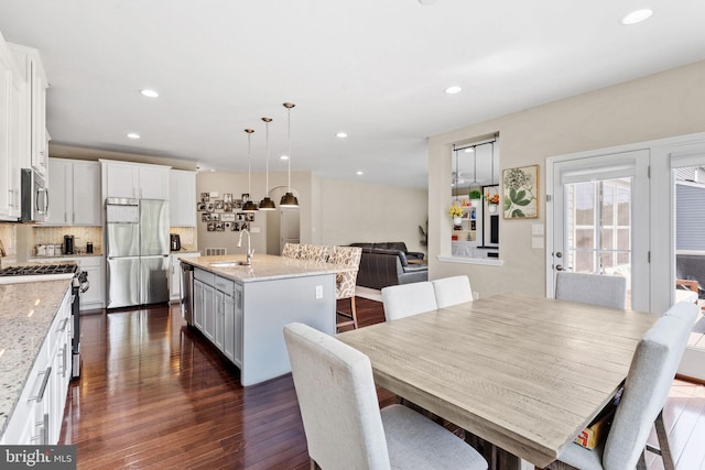 29 Carrington Way, Marlton, NJ 08053 - dining room featuring dark wood finished floors and recessed lighting