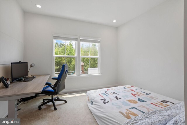 29 Carrington Way, Marlton, NJ 08053 - carpeted bedroom with recessed lighting and an office area
