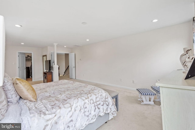 29 Carrington Way, Marlton, NJ 08053 - bedroom featuring recessed lighting, light colored carpet, and a walk in closet