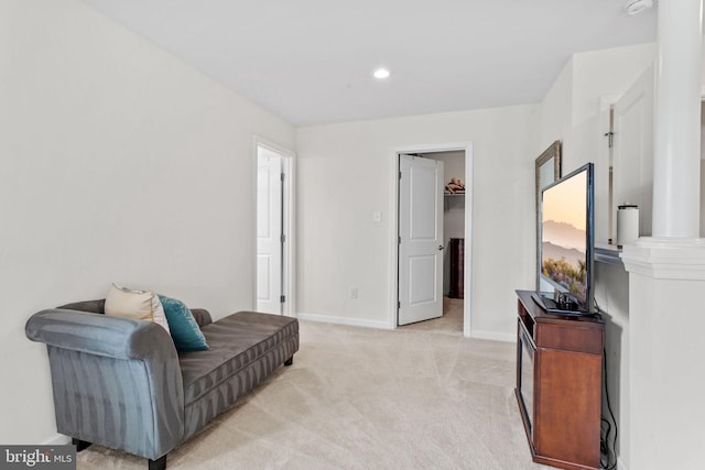 29 Carrington Way, Marlton, NJ 08053 - sitting room featuring light carpet and recessed lighting