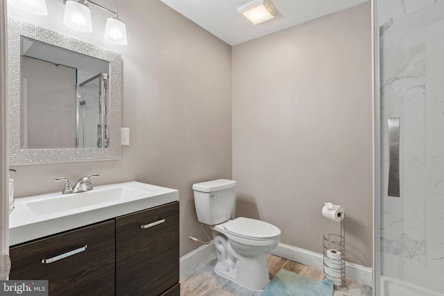29 Carrington Way, Marlton, NJ 08053 - full bathroom featuring vanity, a marble finish shower, and wood finished floors