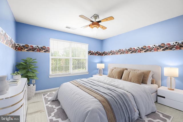 1 Fletcher Dr, Fredericksburg, VA 22406 - bedroom with ceiling fan and light colored carpet