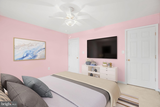 1 Fletcher Dr, Fredericksburg, VA 22406 - bedroom featuring light colored carpet and ceiling fan