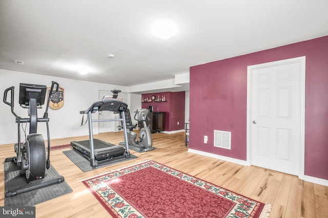 1 Fletcher Dr, Fredericksburg, VA 22406 - workout area with wood finished floors and baseboards