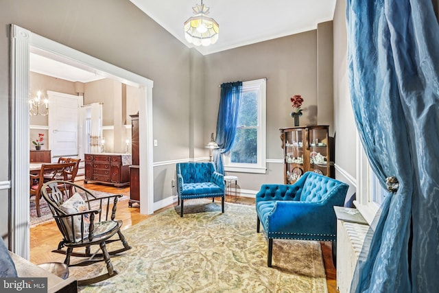 12353 Barbee Rd, Bristow, VA 20136 - living area with a chandelier and baseboards
