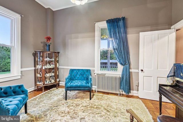 12353 Barbee Rd, Bristow, VA 20136 - sitting room featuring radiator and baseboards